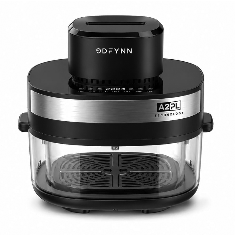 FEUER GLASS Air Fryer with A2PL Technology | Zero Coating Pure Glass | 2.5L+4.5L Dual Bowl | 6-in-1 Multi Function | LFGB German Certified | Healthy Oil Free Cooking | Black | FEUER GLASS Air Fryer with A2PL Technology | Zero Coating Pure Glass | 2.5L+4.5L Dual Bowl | 6-in-1 Multi Function | LFGB German Certified | Healthy Oil Free Cooking | Black |